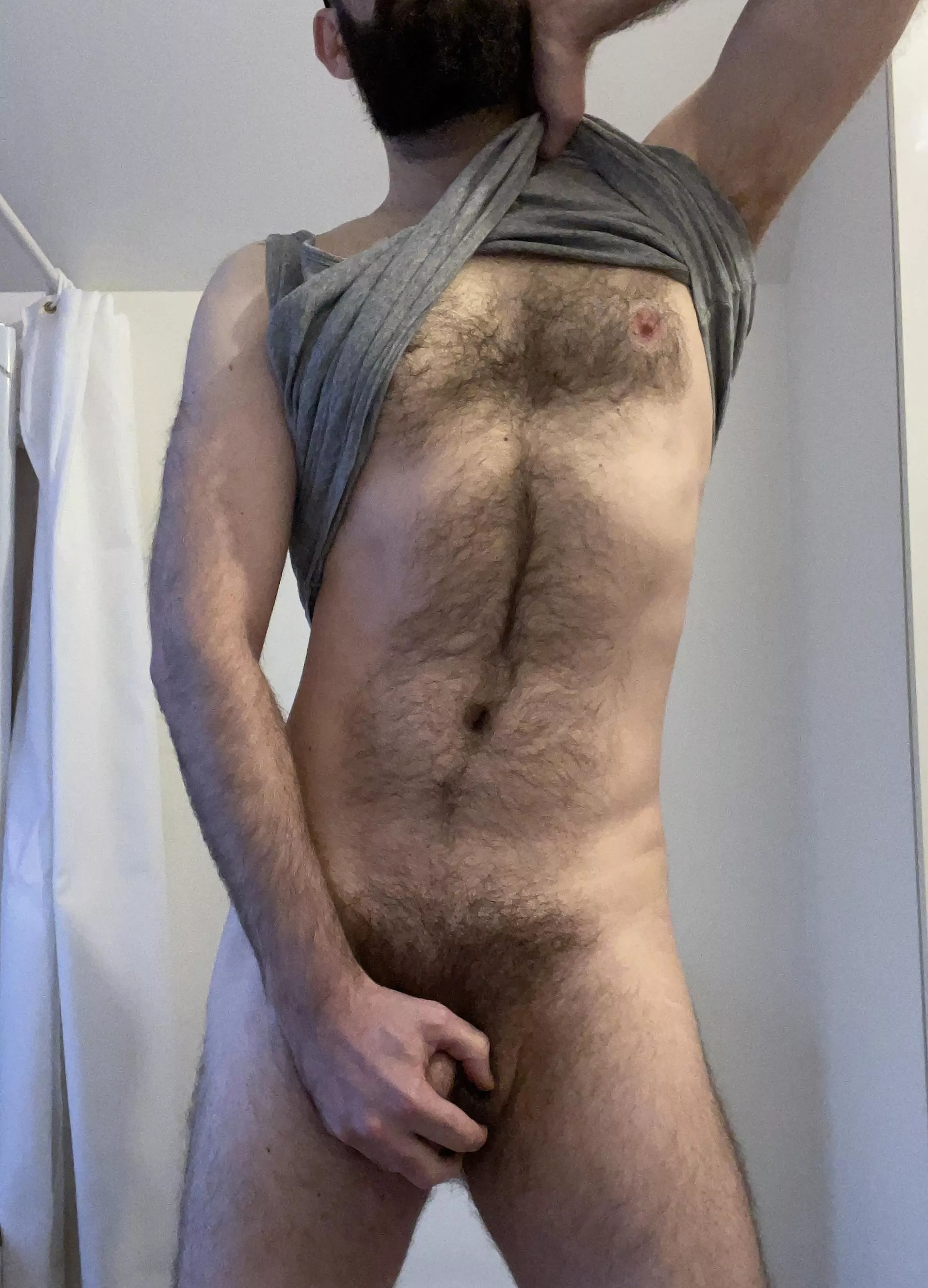 [42] I missed Thirst-Trap Thursday! Hoping this hairy, married, daddy bod gets you extra thirsty to make up for it. Should I remove my hand?
