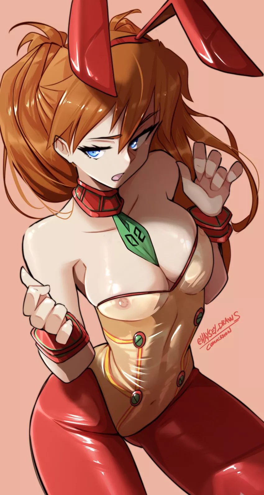 Asuka trying out cosplaying!