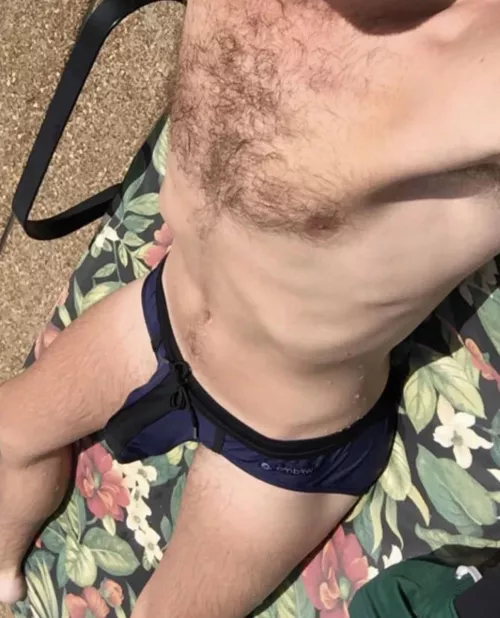 Chilling by the pool