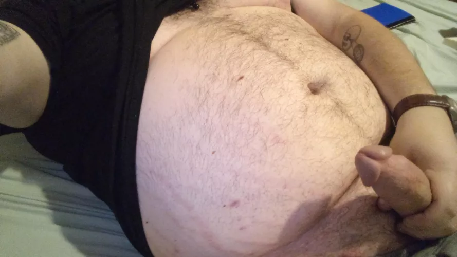 clean it off my stomach when I'm done.