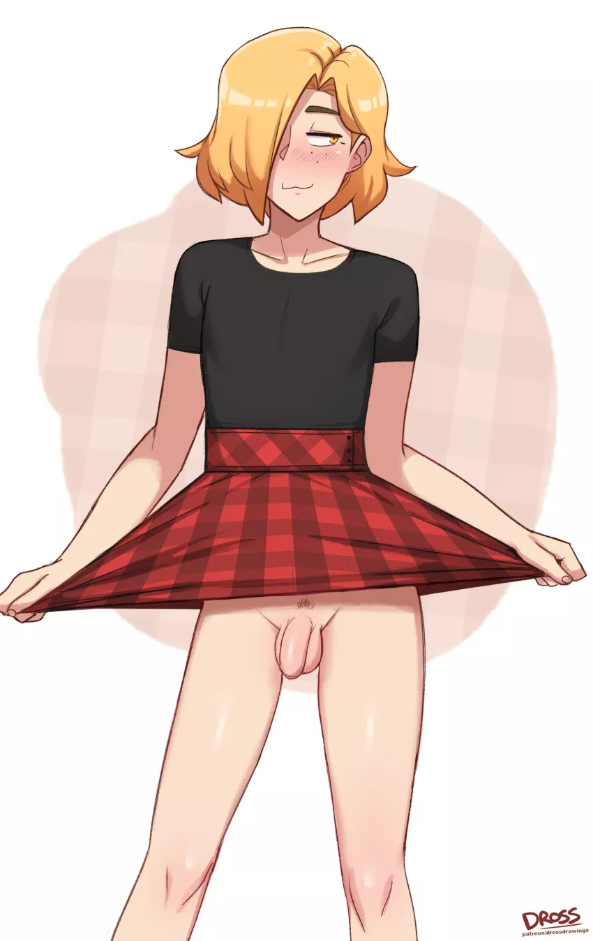 Did you have the same expression when tried girly clothes for the first time