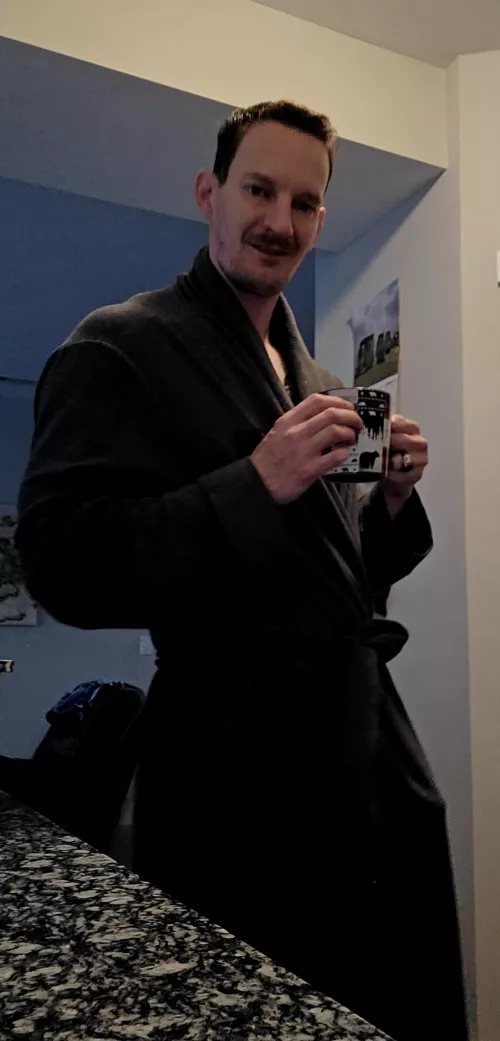 Drinking my morning coffee