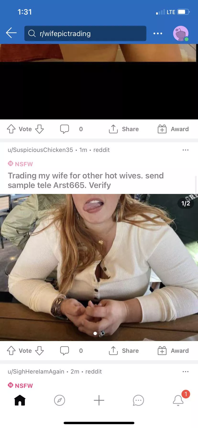 Dude is trading stolen pics not his lady