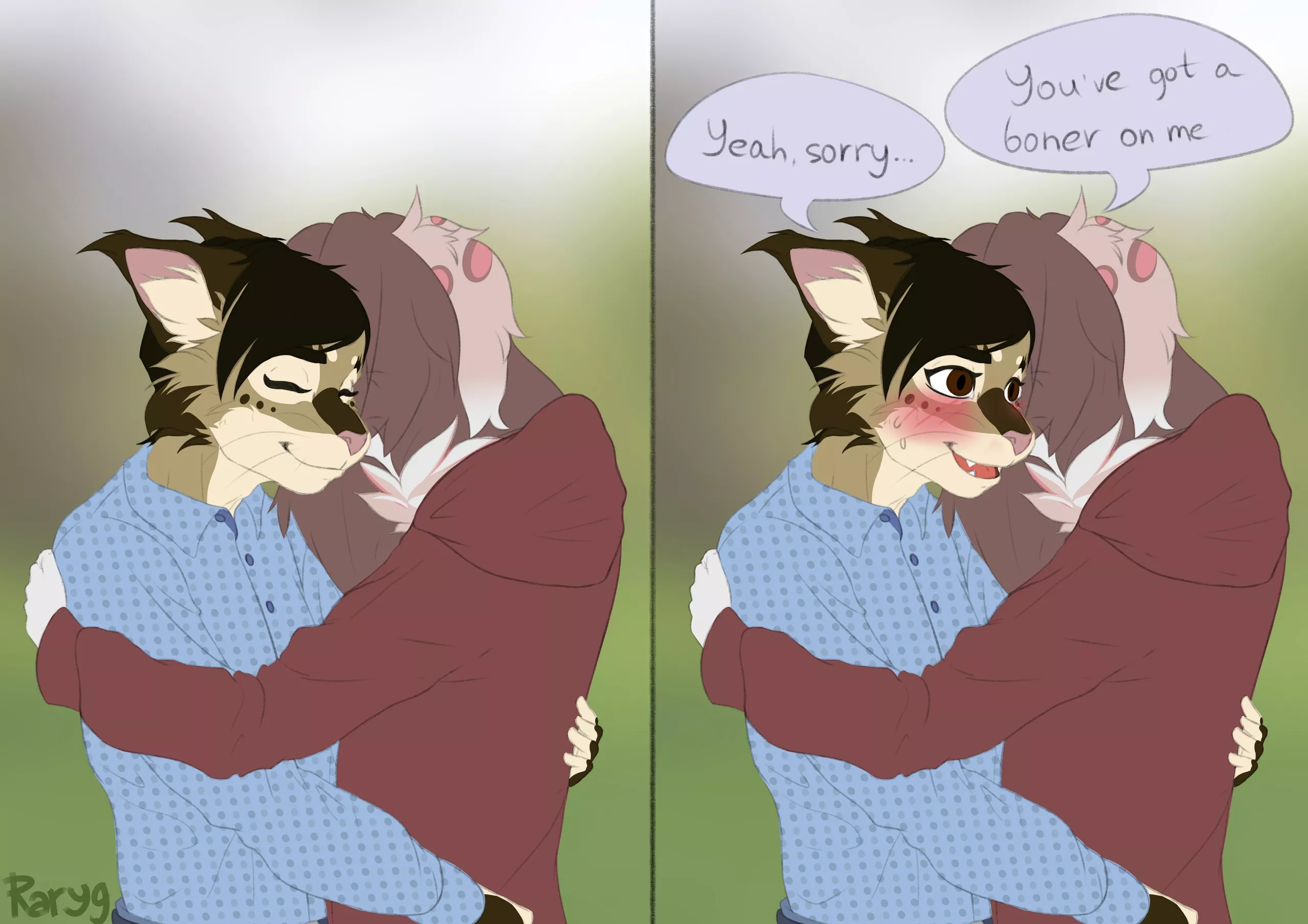 Embarassing hugs (art by me) ((will draw for food))