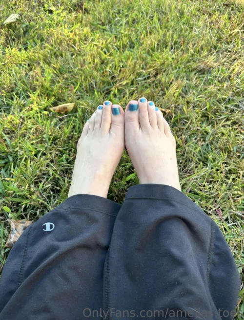 Fall weather is so nice for a walk in the grass