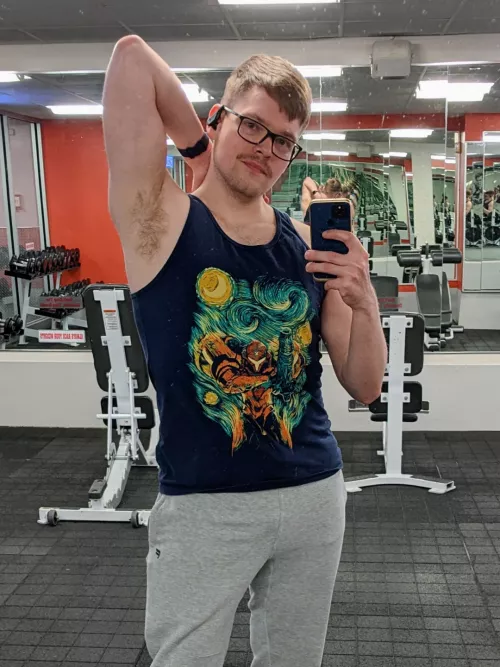 Getting beefy and sweaty at the gym