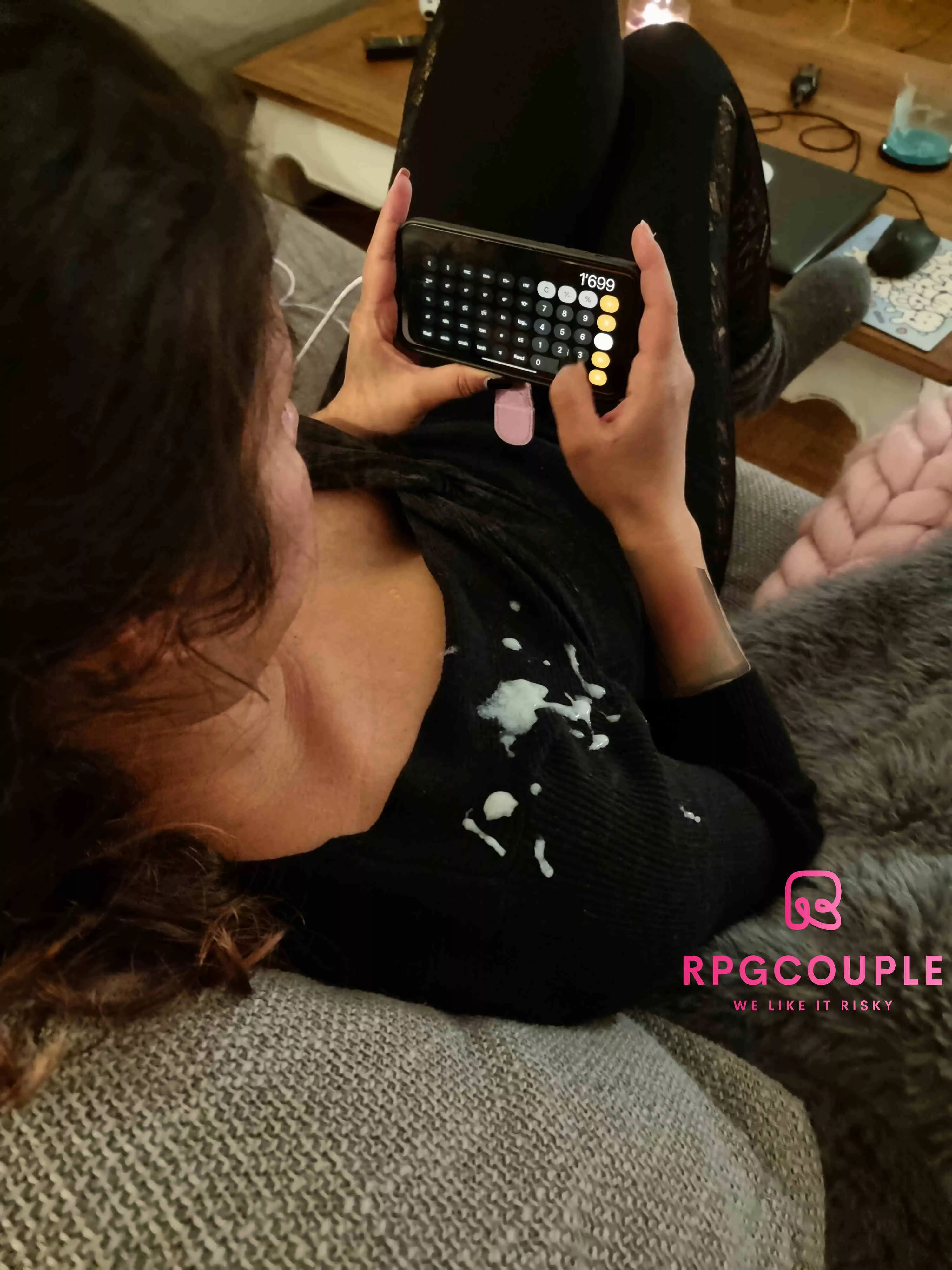 He always cums on me when I am on the phone