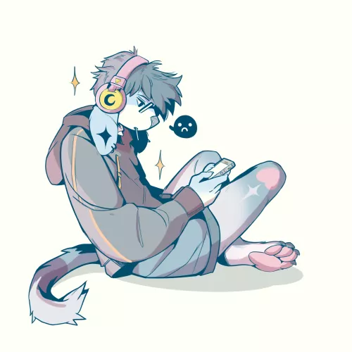 I made my friend's sona <33 he's a shy puppy !! art by me, comms open ٩(˘◡˘)۶