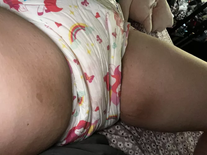 i’m sorry daddy, i know you just put this diaper on me five minutes ago, but it’s already soaked 🫣😳