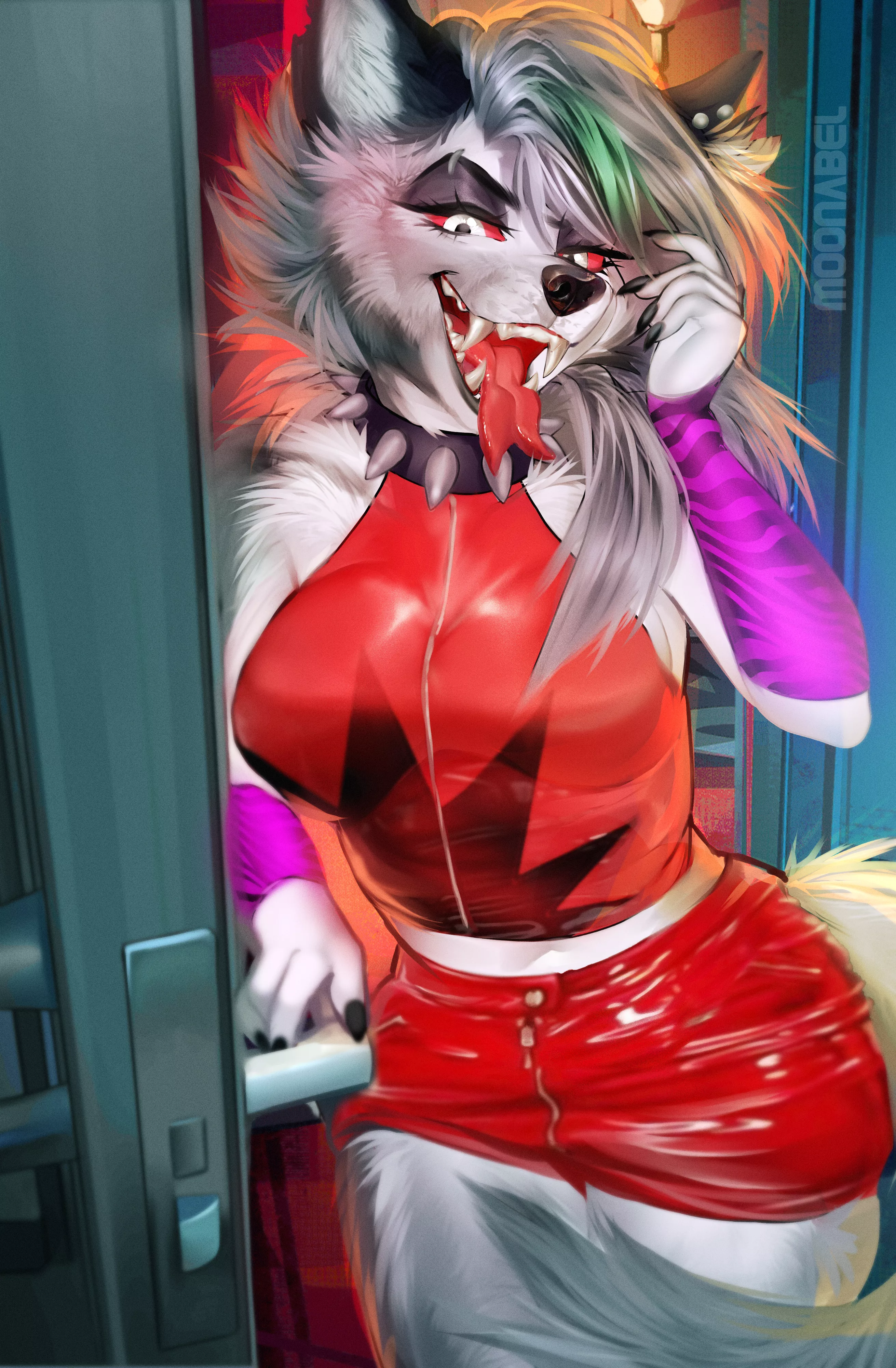 Loona is dressed up as Roxanne for halloween. Do you think its a fit? :) Quickie just for fun, by me! @moonabel on FA Happy halloween :)