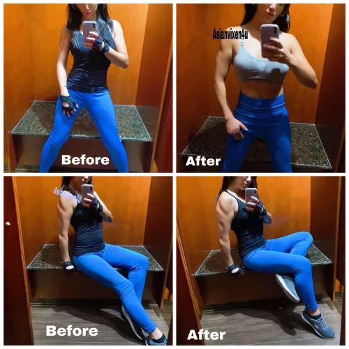 My before and after progress pics: before and after covid