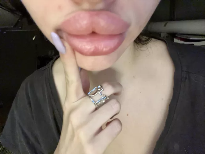 My lips are so plump, but I love it