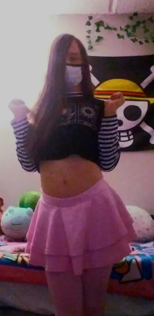 not used to wearing skirts