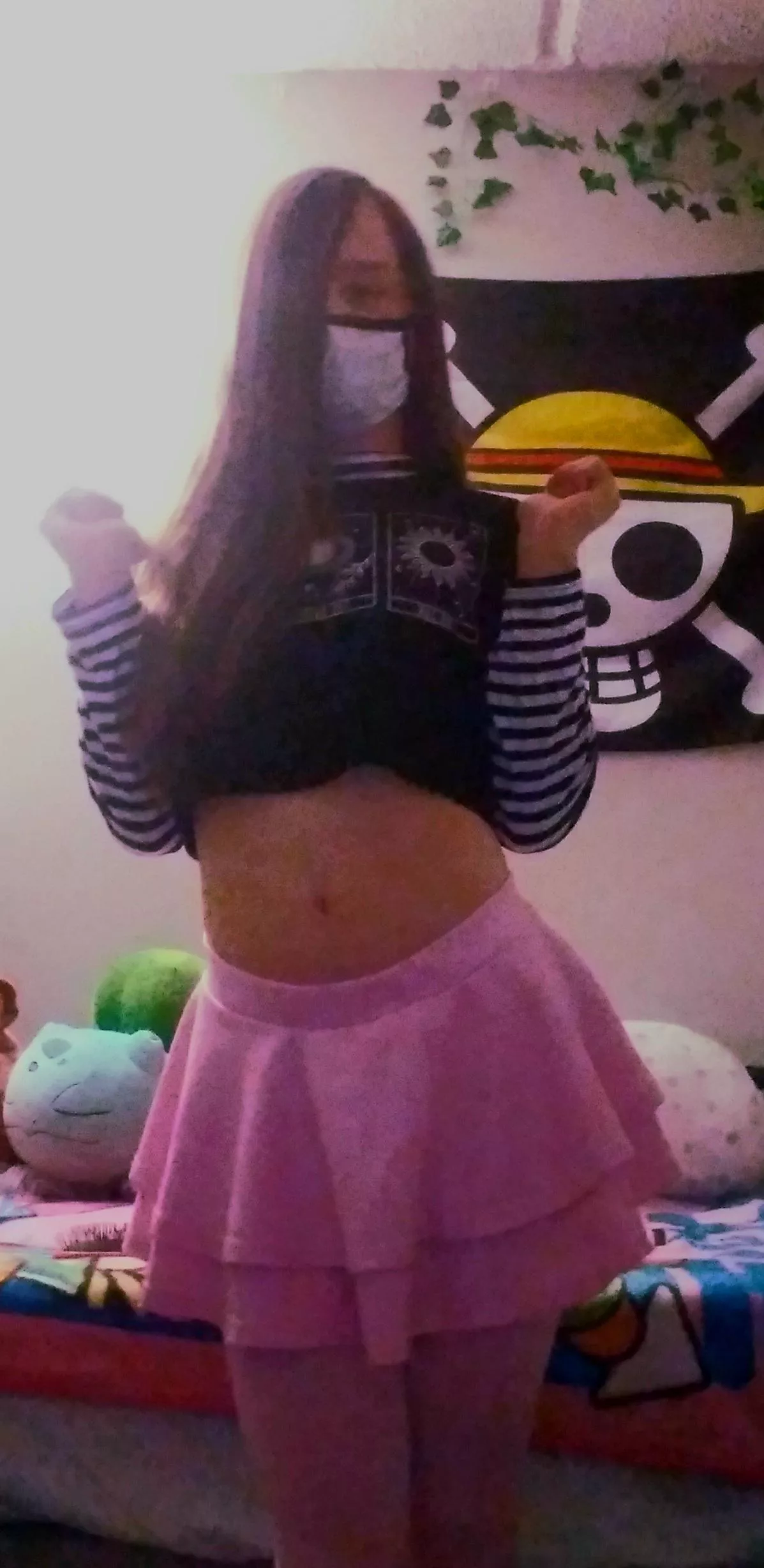 not used to wearing skirts