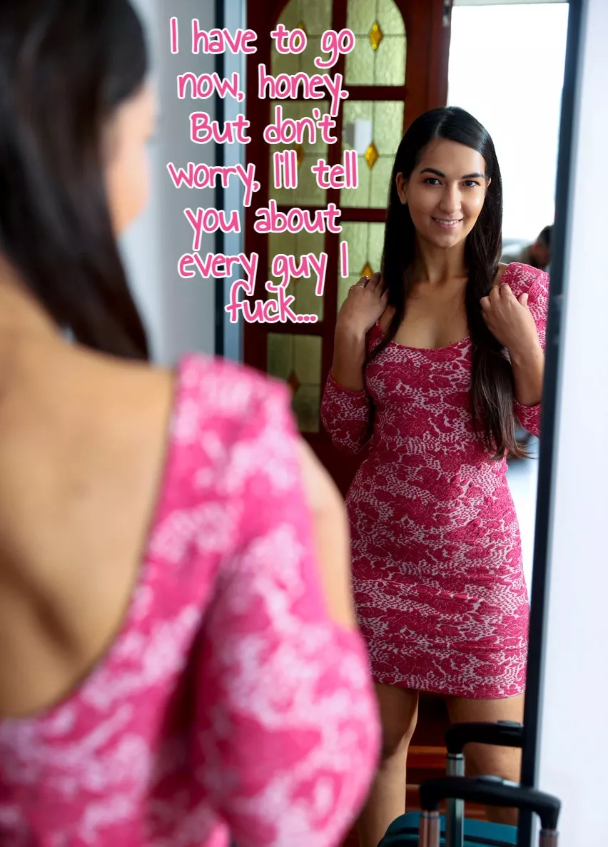 Off on her business trip