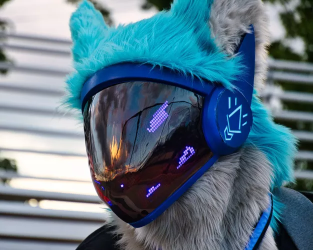 Recently finished protogen head of my OC