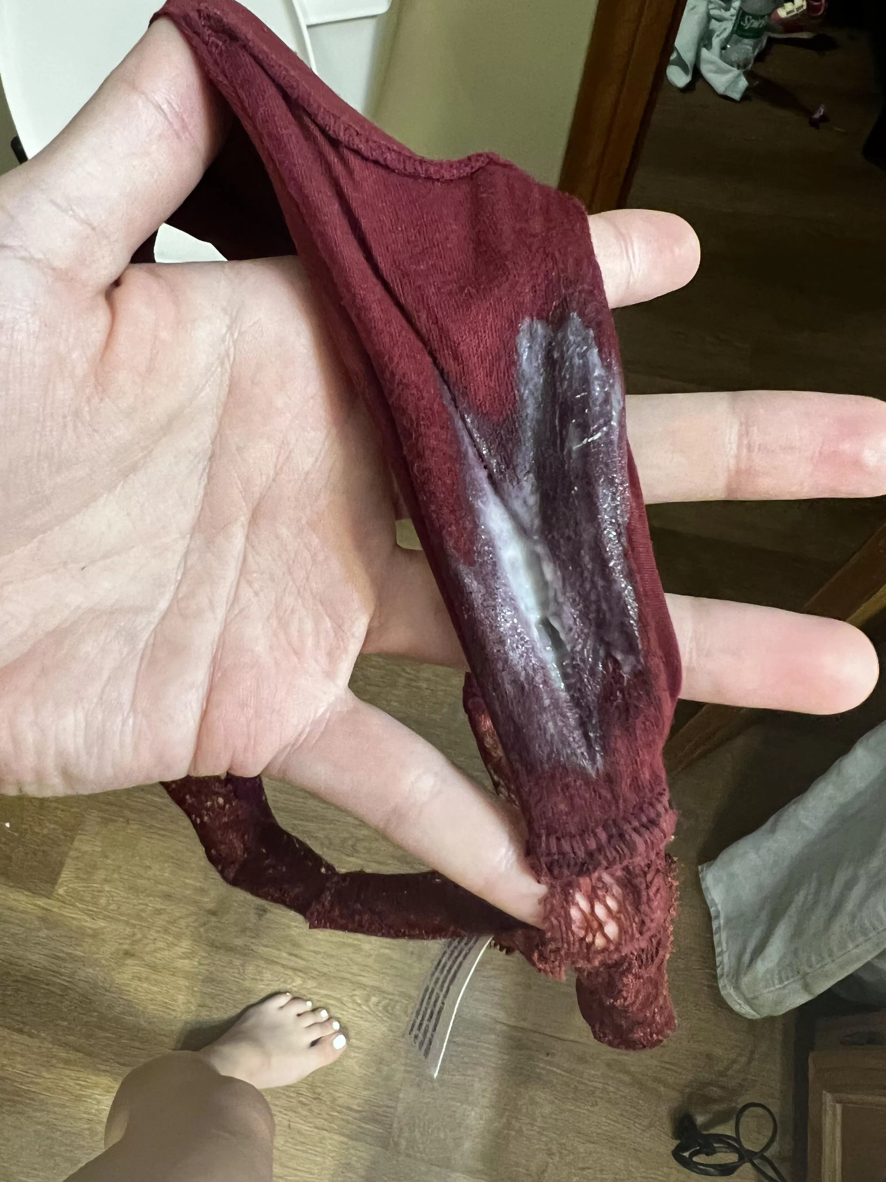 [Selling] jealous much? Message me, I can fix that 😏🫦 very creamy panties 👀😉