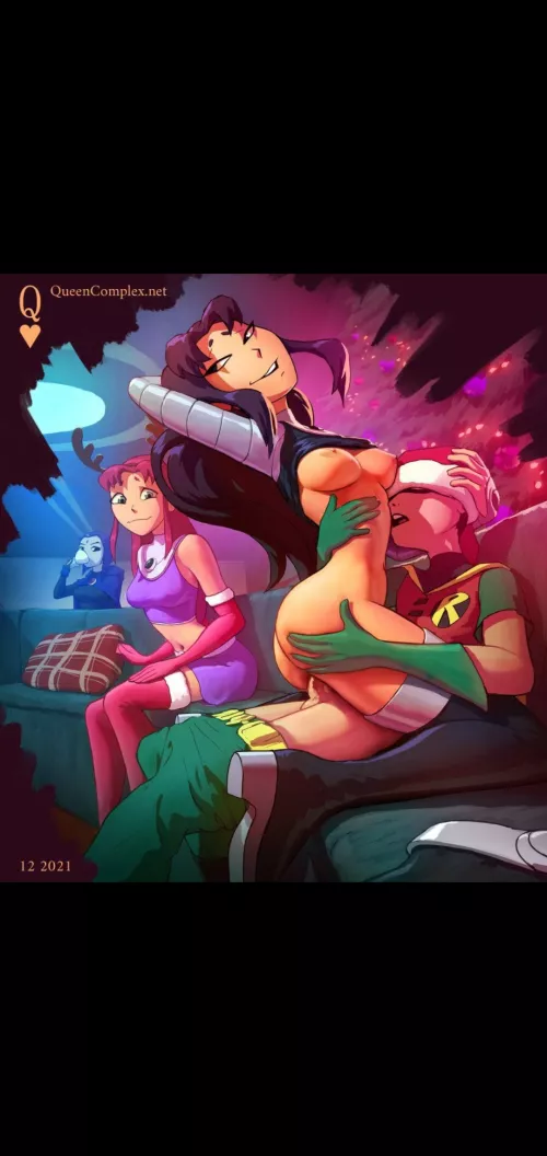 Starfire watching her sister riding (Queen Complex)