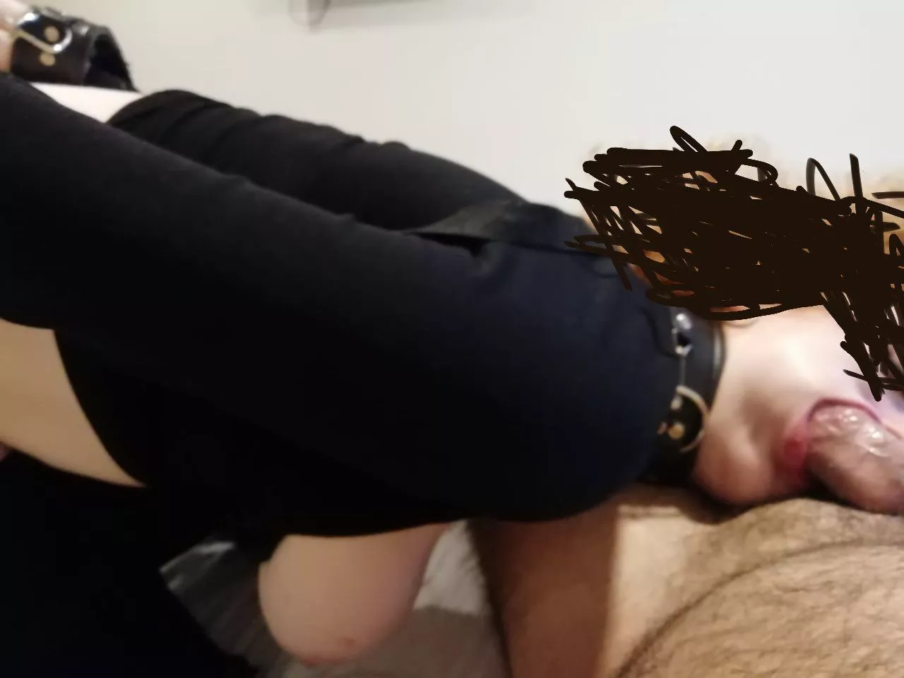 Tied my slave and fucked her mouth