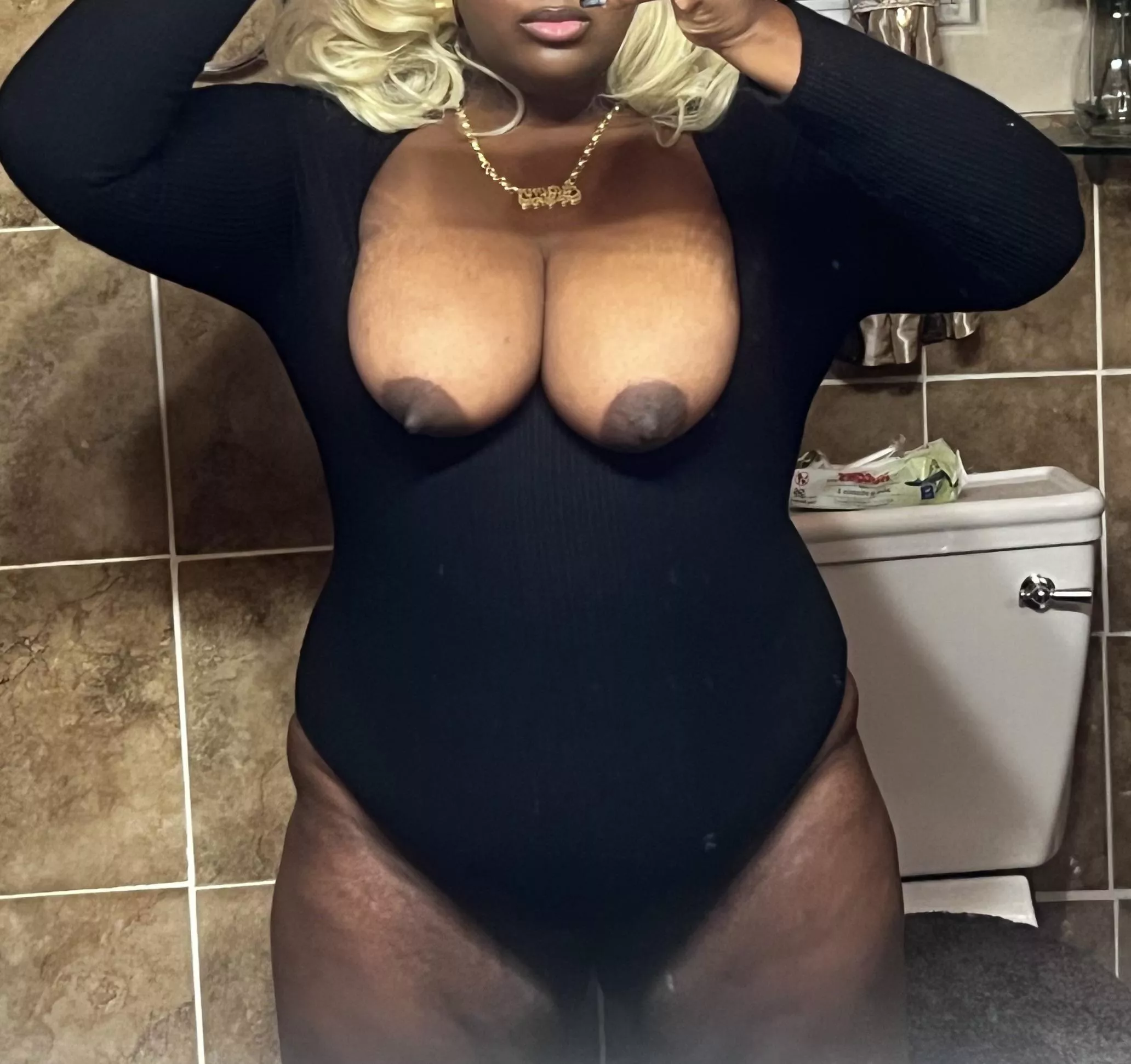 Who wants to squeeze my black tits