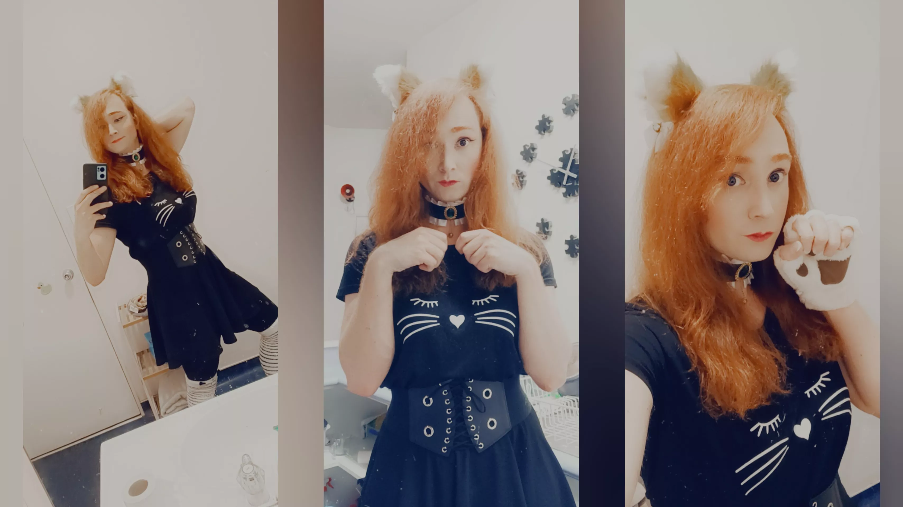 y'all really seemed to love my Cat Mommy look a few months ago. so here it is again. plz pat my head