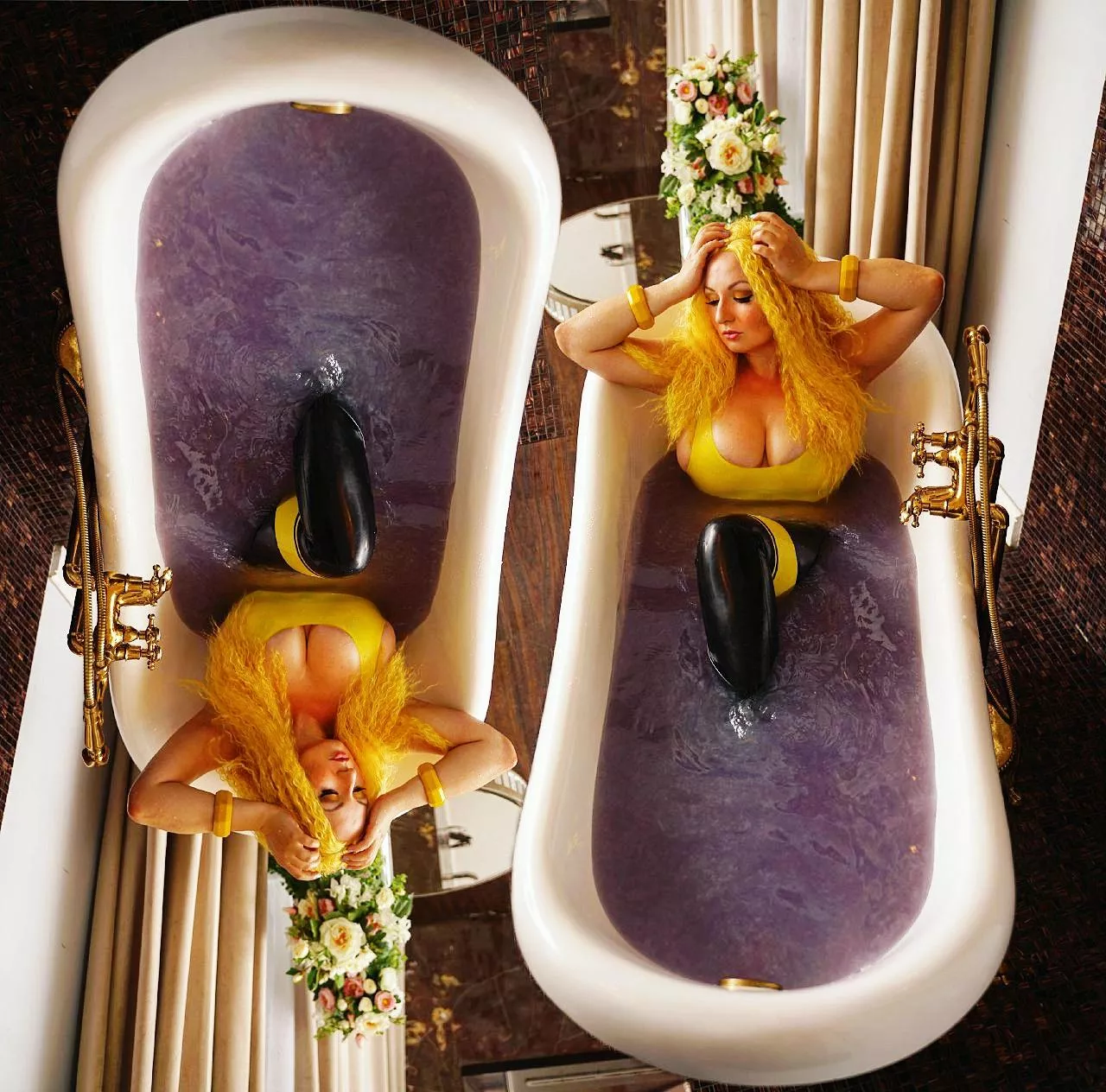 yellow latex bodysuit [f] [oc]