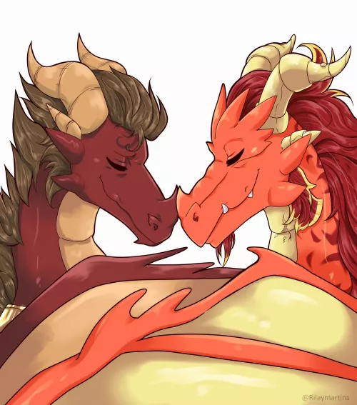 (Art by me) Home is where I am when I'm with you! family Dragon commission work for Noven on Facebook