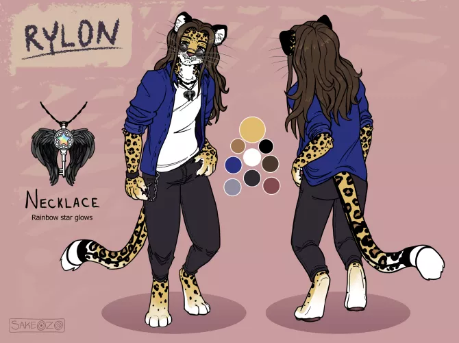 Commission for RylonTheLeopard (Art by Sakeozo, me!)