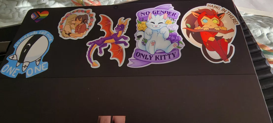 completed my laptop stickers