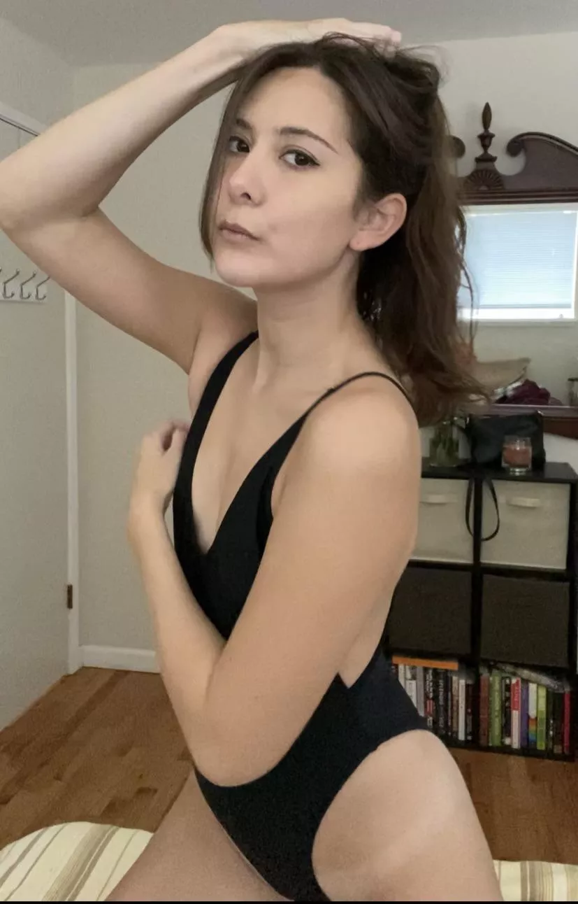 [F] I got a very modest swimsuit