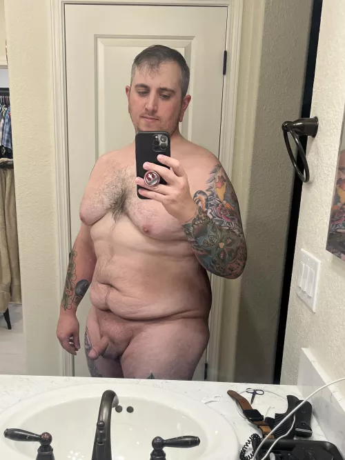 Fresh out of the shower.