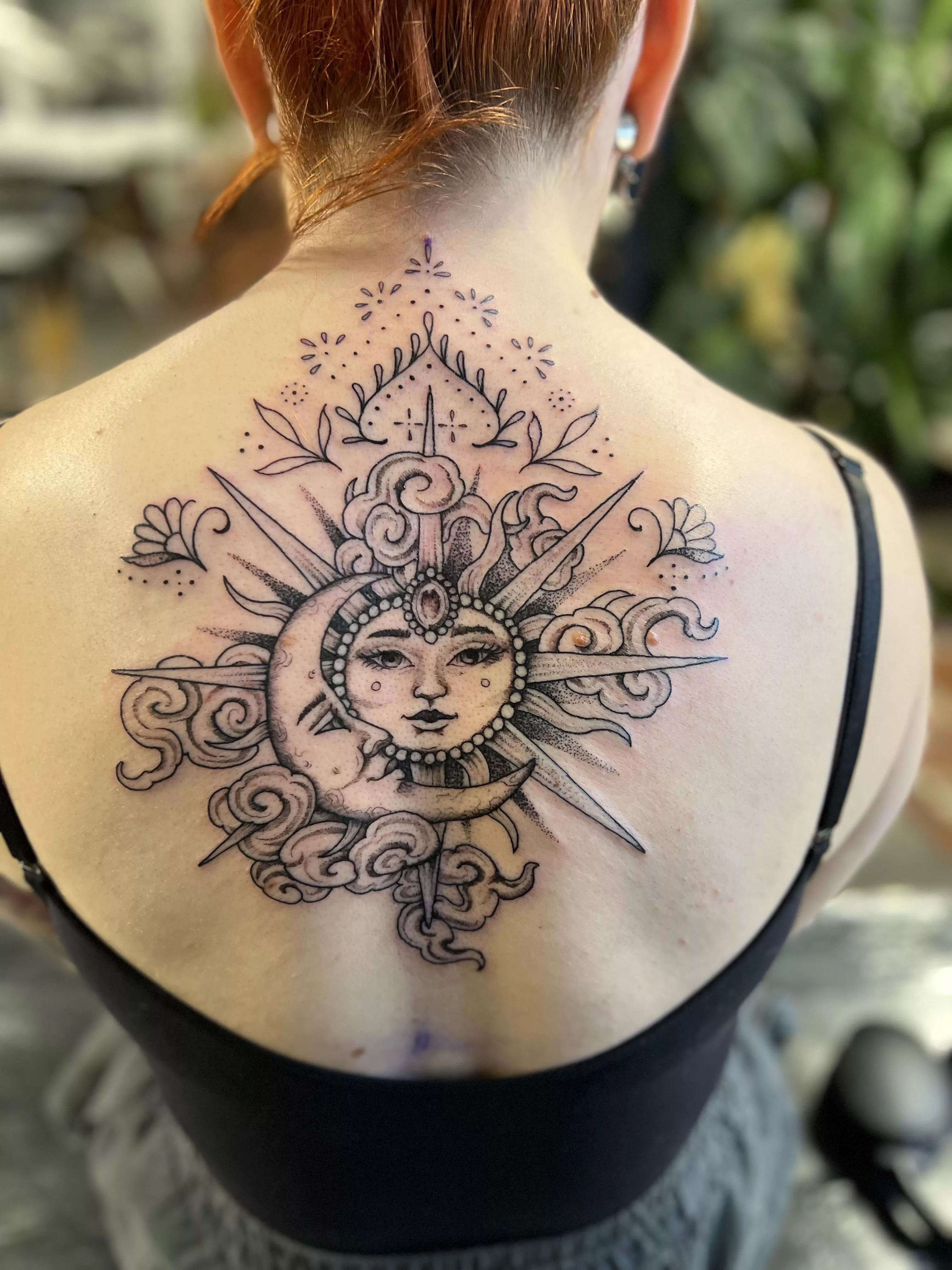 I got my back tattooed yesterday!! 😍🖤