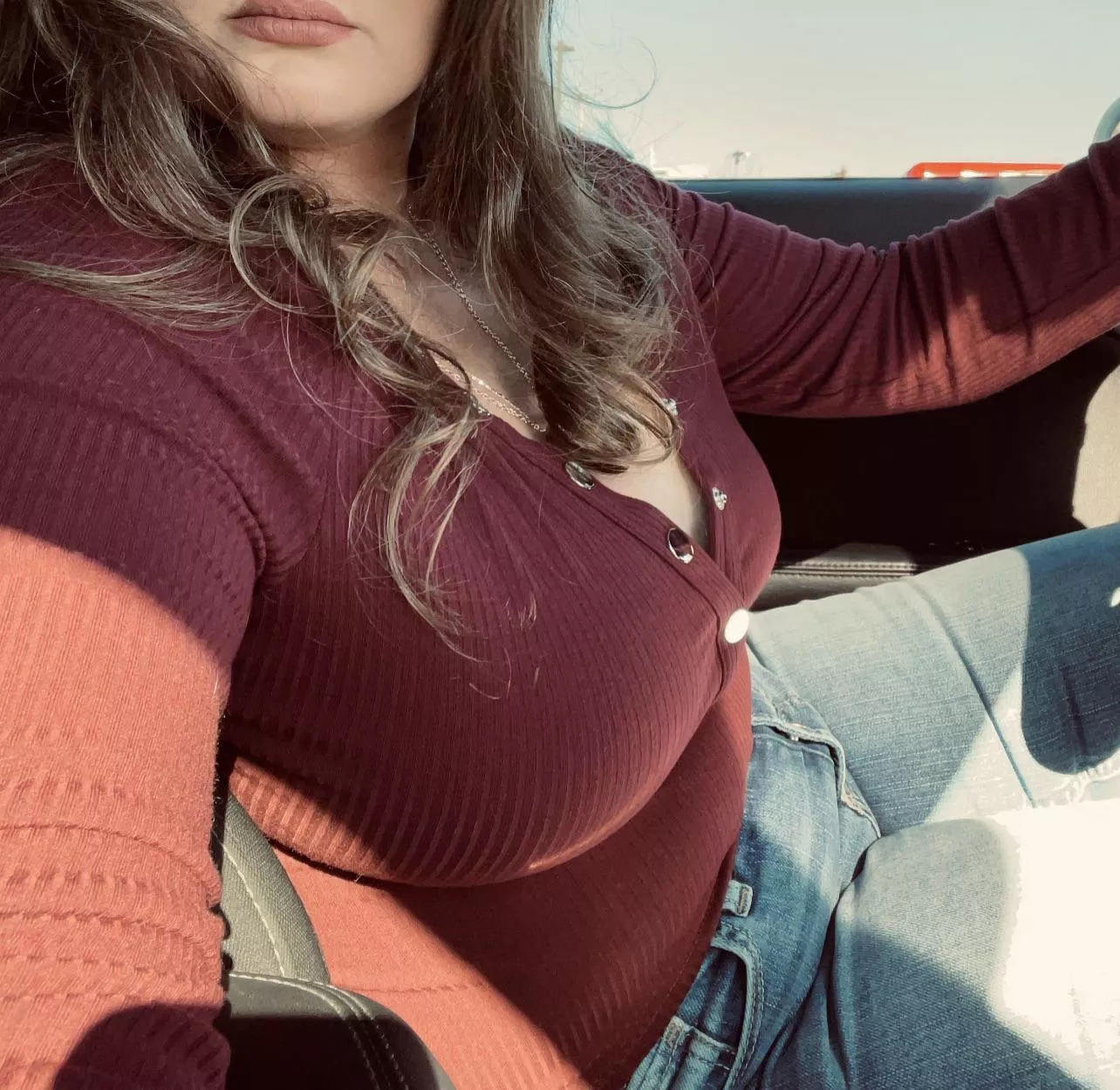 I’ll drive, you play with my tits.