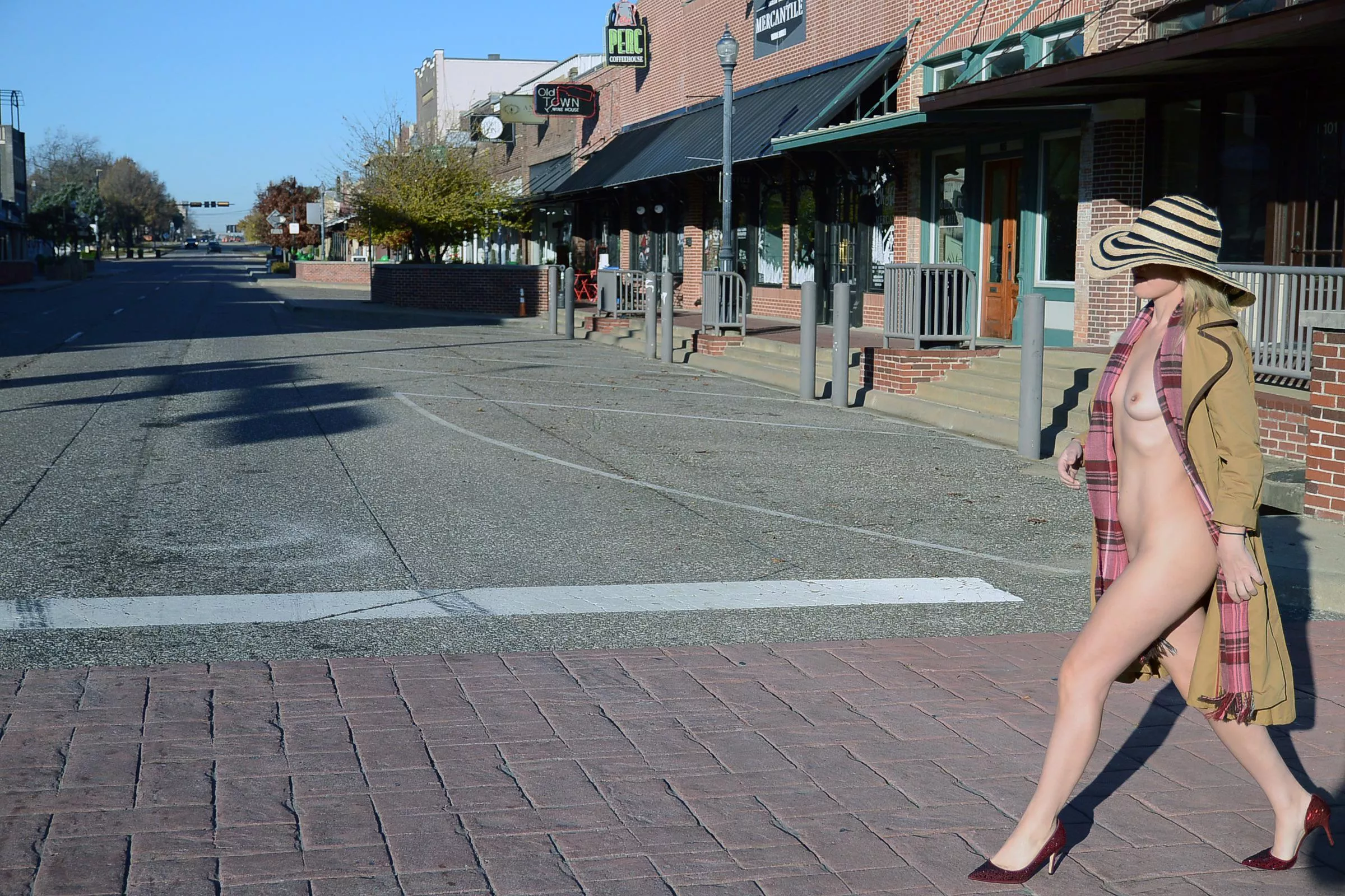 Just crossing the street…