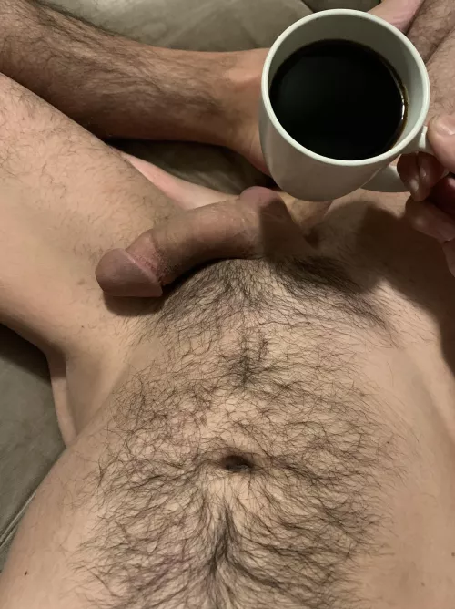 Maybe the coffee will jumpstart my cock