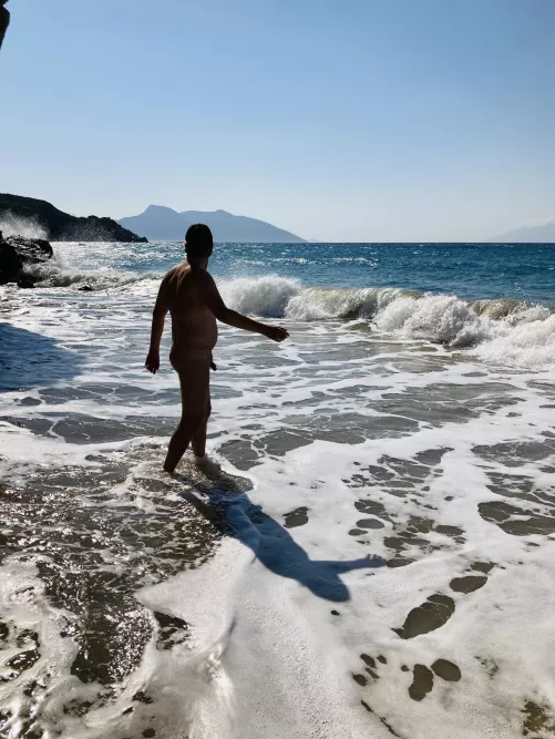 Me at the nude beach with my small soft cut penis