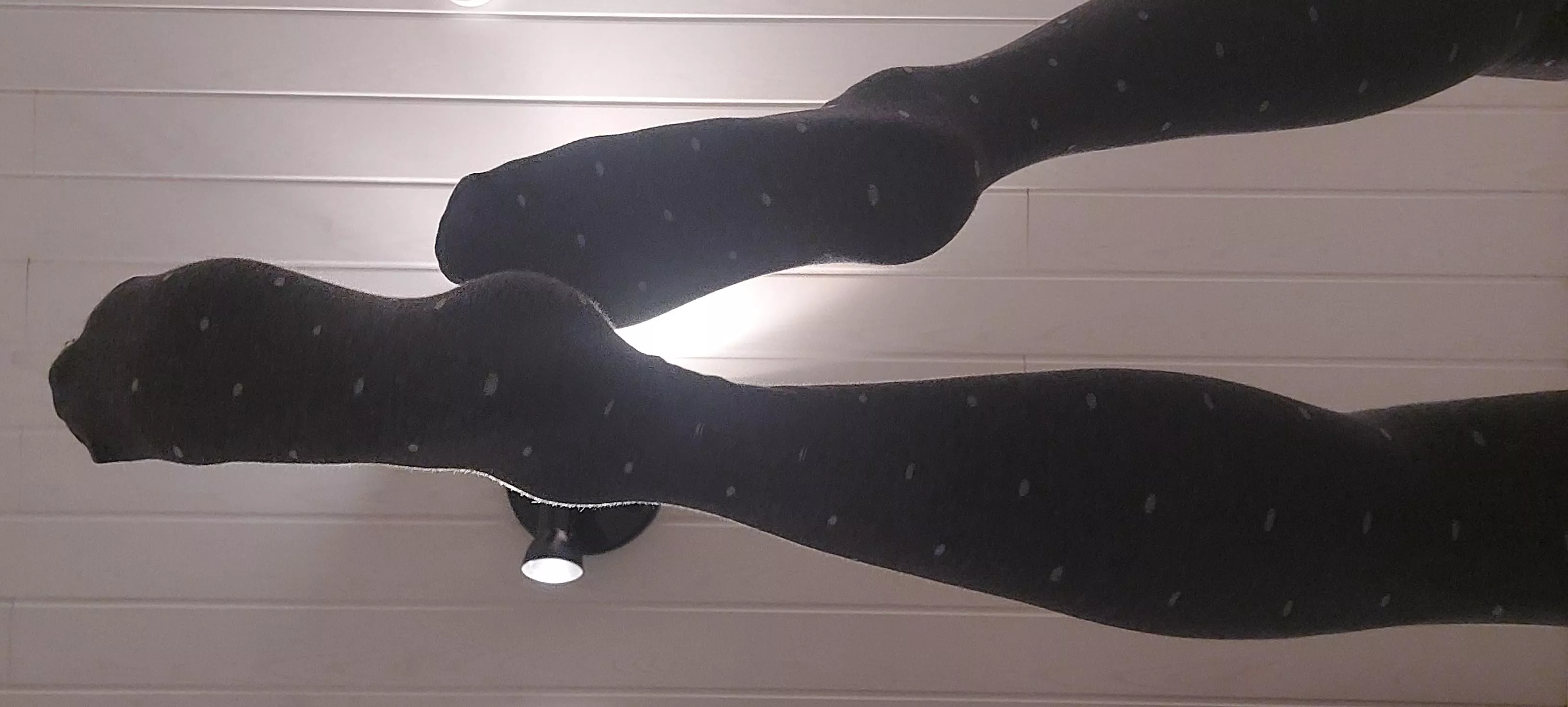 My feet in cotton tights!