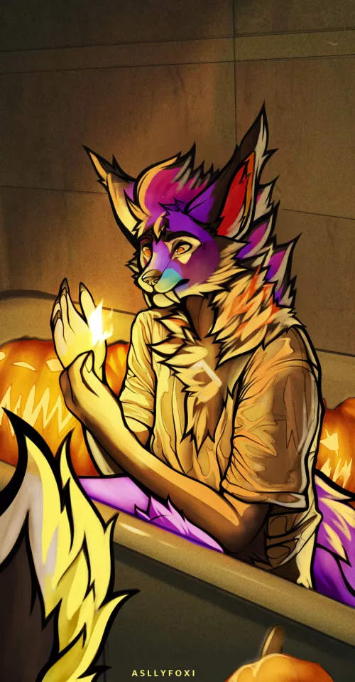 New halloween art 🎃👻🔥 By me on Twitter @Asllyfoxi