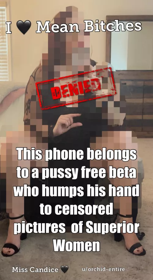 New task for you, beta. Make this your phone lock screen for the rest of this weekend. I hope everyone sees it and knows what a pathetic worm you are. Comment with a 🖤 once you’ve got it set. [Domme]