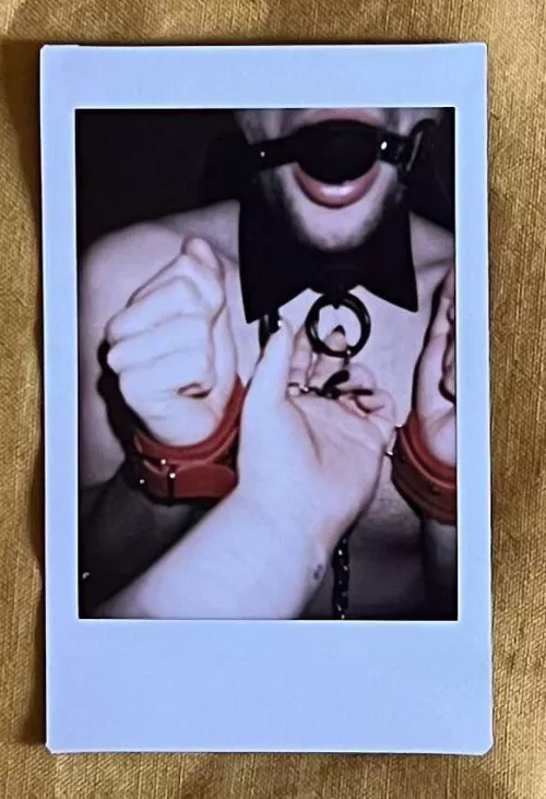 One of my favourite kinky Polaroids, look at how well behaved he is