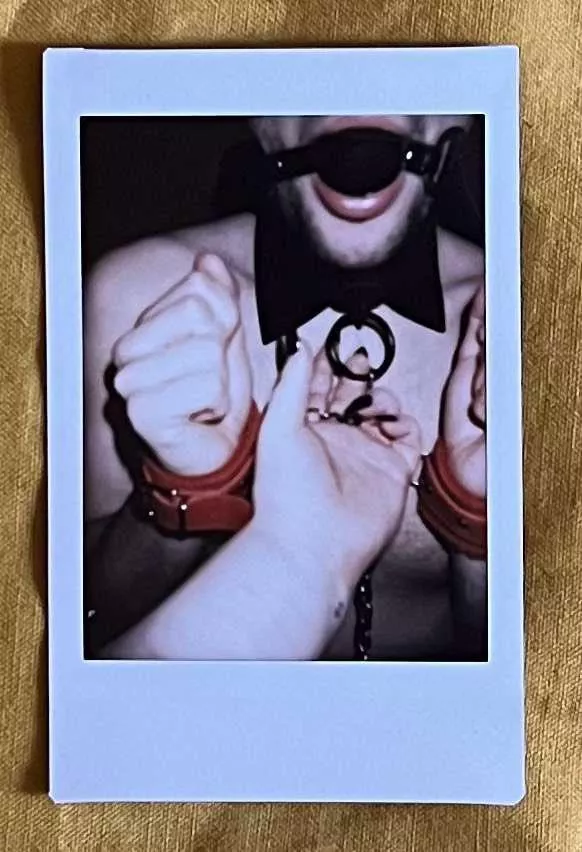 One of my favourite kinky Polaroids, look at how well behaved he is