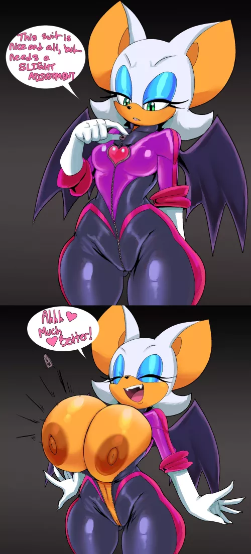 Rouge's tits can't be contained (TheCursedCon)