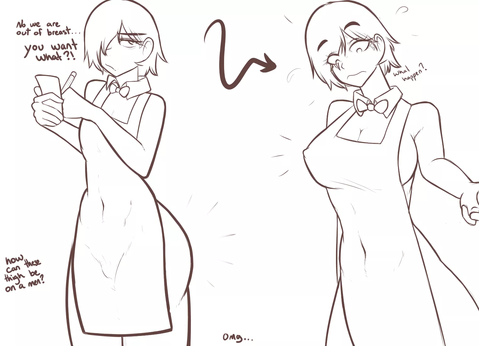 Server take special's order (Only lines)(OC)