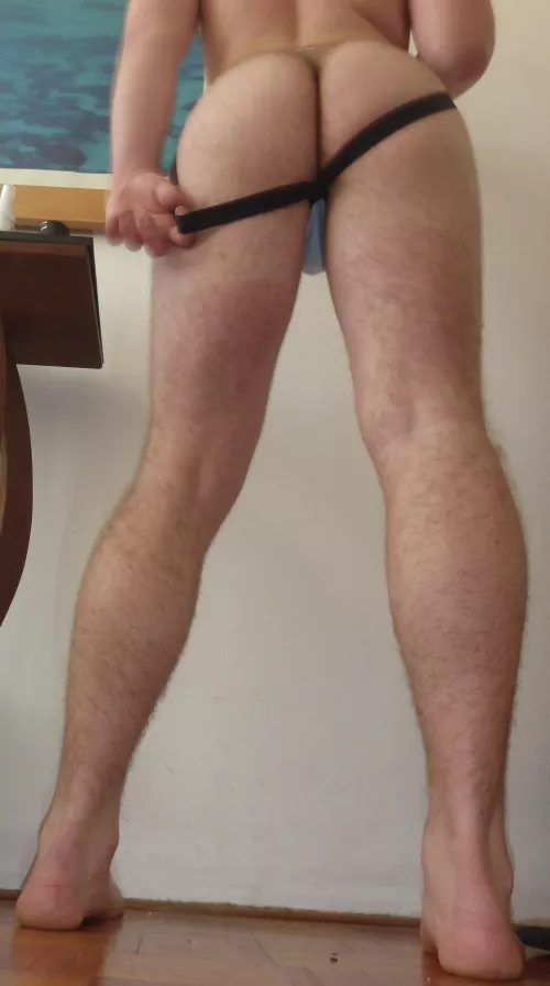 showing off in my blue jock