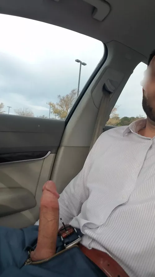 Sometimes you just HAVE to cum, even in the car