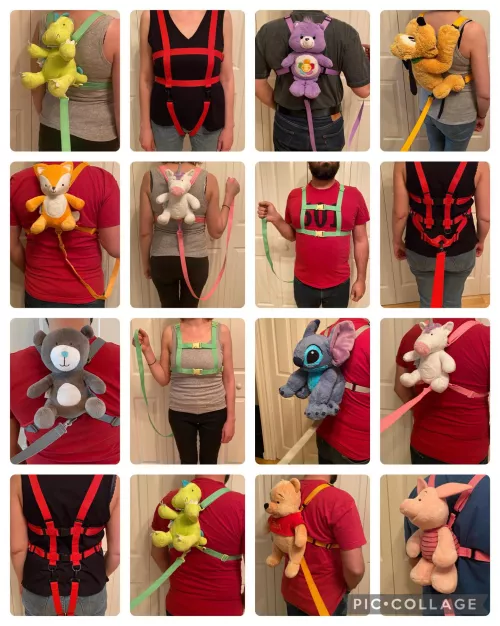 The dream of caretakers who have a little runner... Upsized toddler harnesses !
