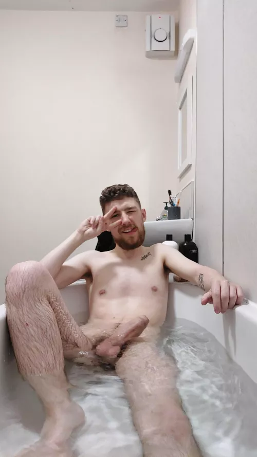 The look of a much needed hot bath