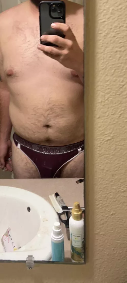 Wife at party hopefully getting filled, bull has me at home in her thongs.