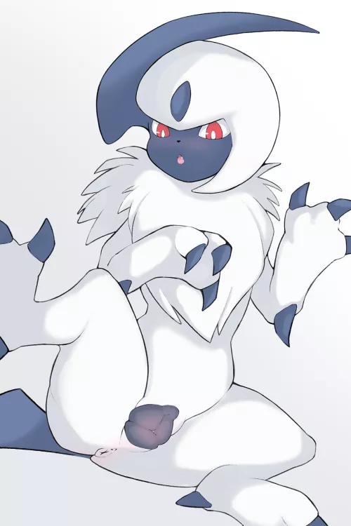 Absol on her back [F] by everstone