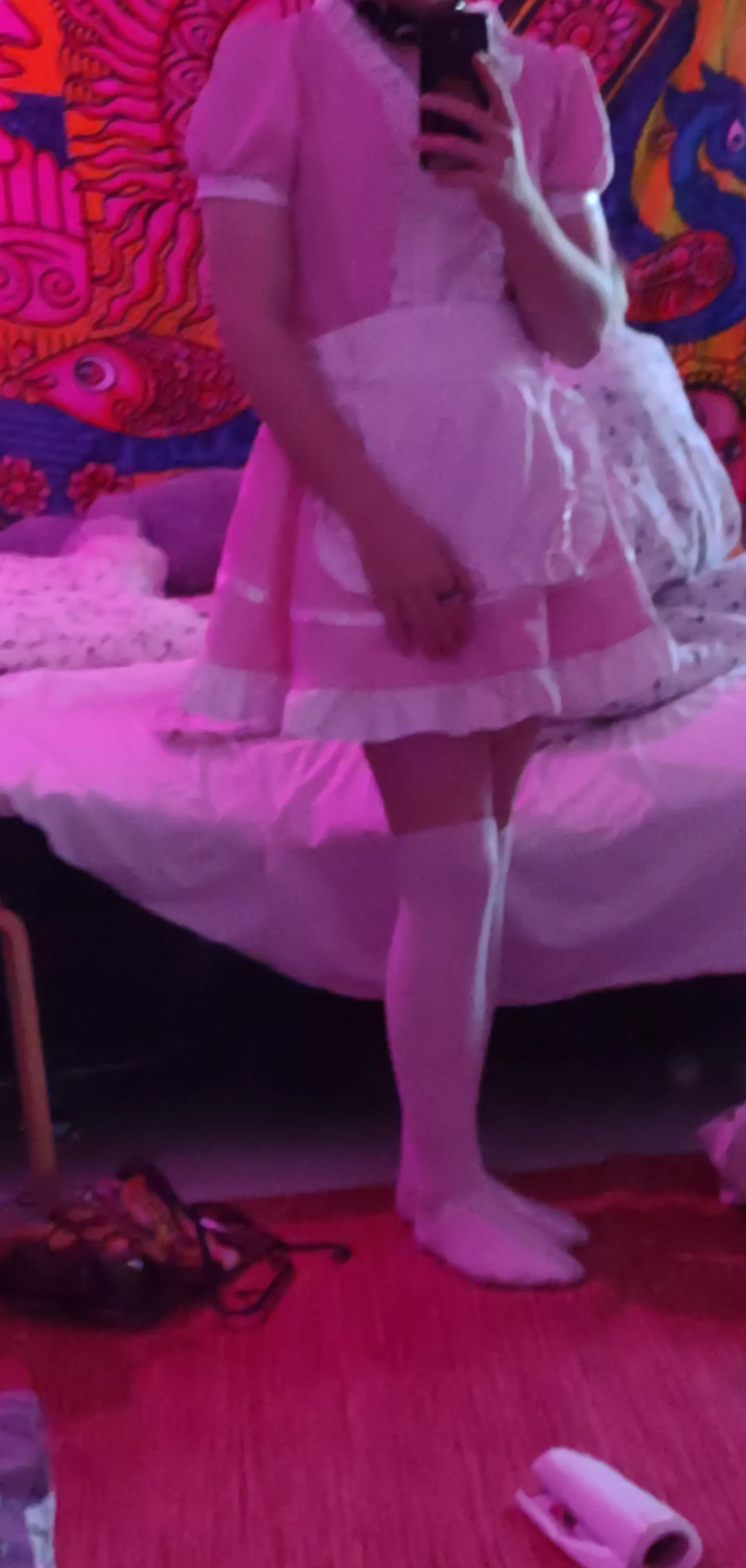 Anyone want to compare with a collared femboy? ^_^